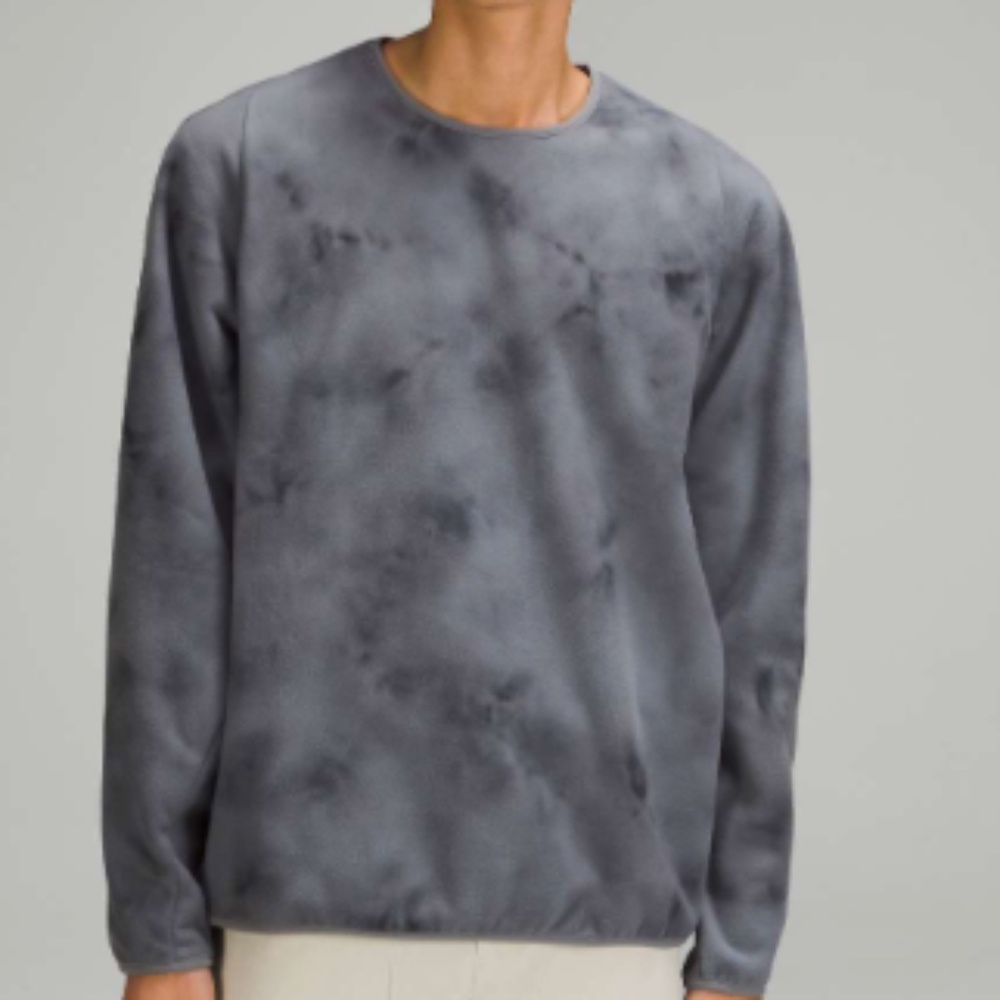 RARE Lululemon lab Fleece Crew Pullover Diamond Dye Asphalt Grey Graphite Grey